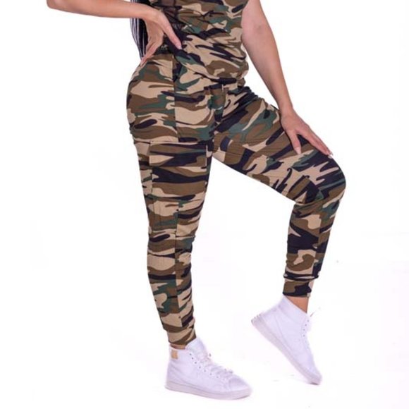 Cargo Pocket Camo Joggers - Picture 1 of 6
